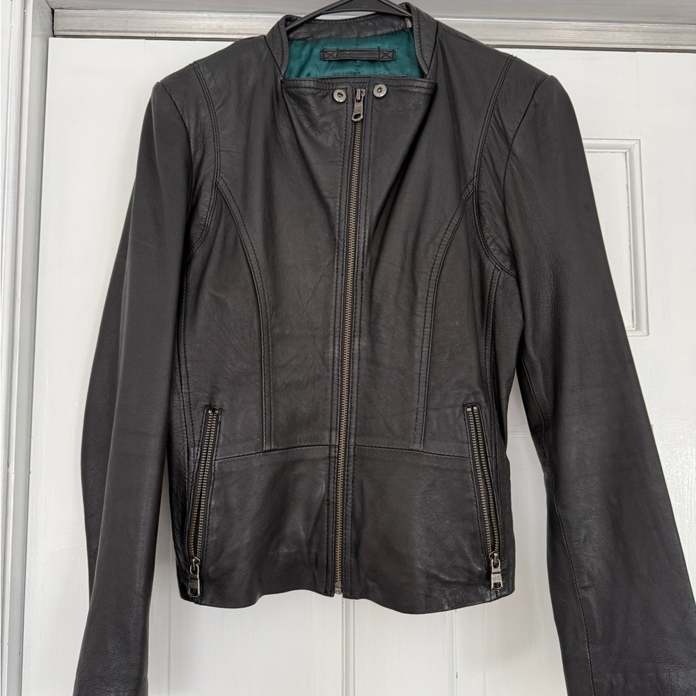 Andrew Marc Black Leather Jacket